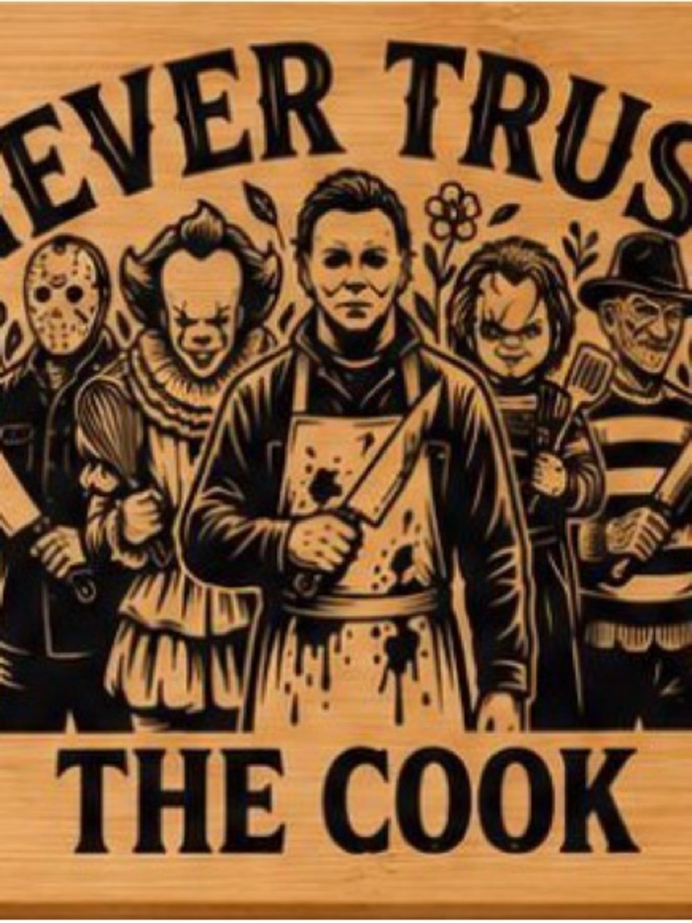Horror Movie Handmade Cutting Board